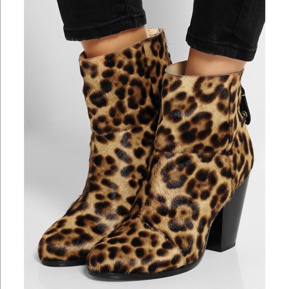 Rag & Bone Leopard print haircalf booties